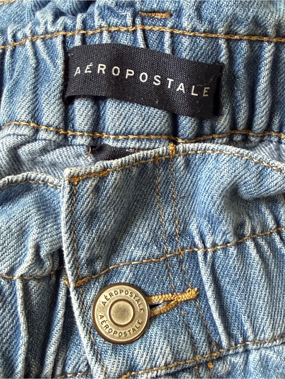 Aeropostale High Waisted Paperbag Mom Denim Shorts Size 6 32x15 - Picture 6 of 7